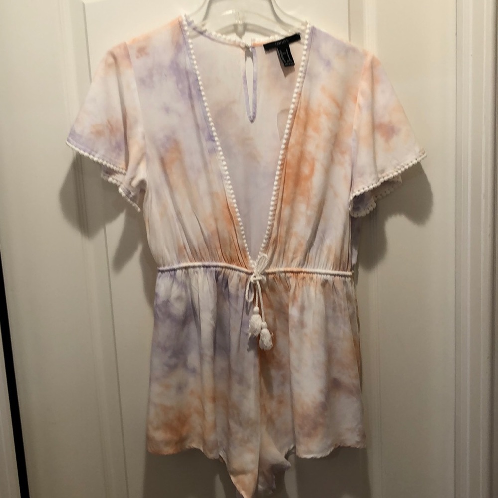 Forever 21 Tie Dye Romper sz M